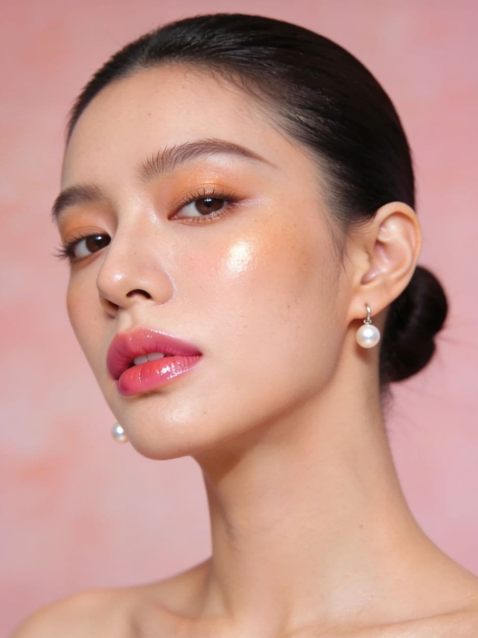 Skin, gloss, a pearl